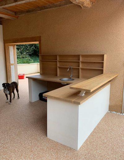 Meuble sur mesure de cuisine en préparation